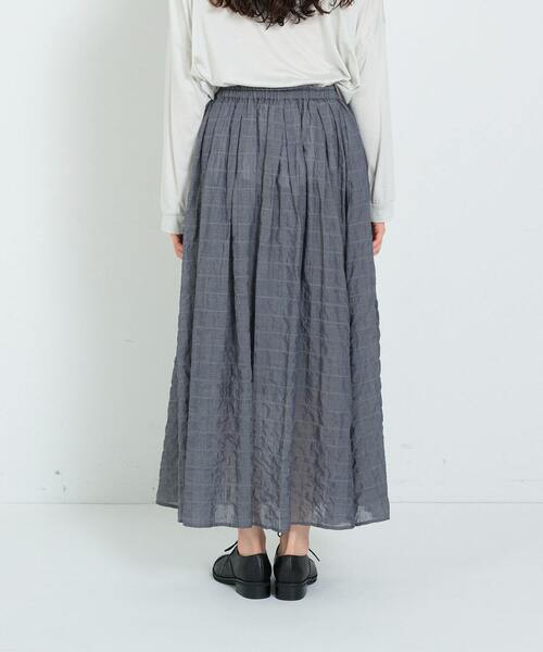 conges payes ADIEU TRISTESSE(コンジェ ペイエ アデュートリステス)の「タックギャザースカート(スカート・レディース・パープル/チェック/ネイビー・38)」の17枚目の写真