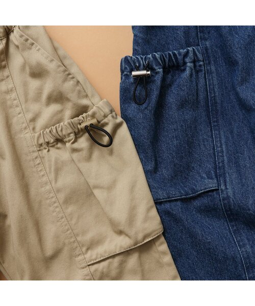 apres les cours（アプレレクール）の「ドロストカーゴパンツ（カーゴパンツ・キッズ・ベージュ/インディゴブルー・80/90/100/110/120/130）」の16枚目の写真