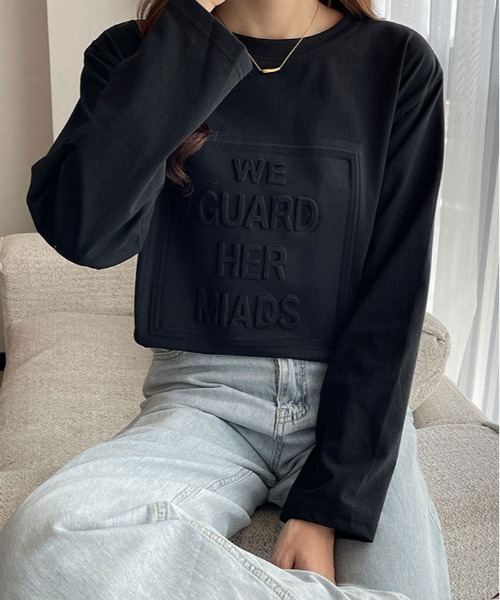 kirakiraShop(キラキラショップ)の「立体ロゴ オーバー サイズ ロンT(Tシャツ/カットソー・レディース・ブルー/ブラック/グレー系その他/ホワイト/ブラウン・M/L/XL)」の15枚目の写真