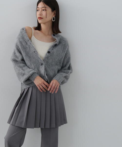 N.（N. Natural Beauty Basic）（エヌエヌナチュラルビューティーベーシック）の「◆クルーネックフェザーカーディガン（カーディガン/ボレロ・レディース・レッド/ベージュ/ネイビー/グレー・MEDIUM）」の7枚目の写真