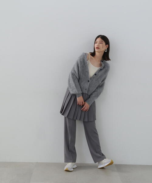 N.（N. Natural Beauty Basic）（エヌエヌナチュラルビューティーベーシック）の「◆クルーネックフェザーカーディガン（カーディガン/ボレロ・レディース・レッド/ベージュ/ネイビー/グレー・MEDIUM）」の10枚目の写真