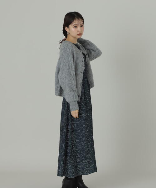 N.（N. Natural Beauty Basic）（エヌエヌナチュラルビューティーベーシック）の「◆クルーネックフェザーカーディガン（カーディガン/ボレロ・レディース・レッド/ベージュ/ネイビー/グレー・MEDIUM）」の20枚目の写真