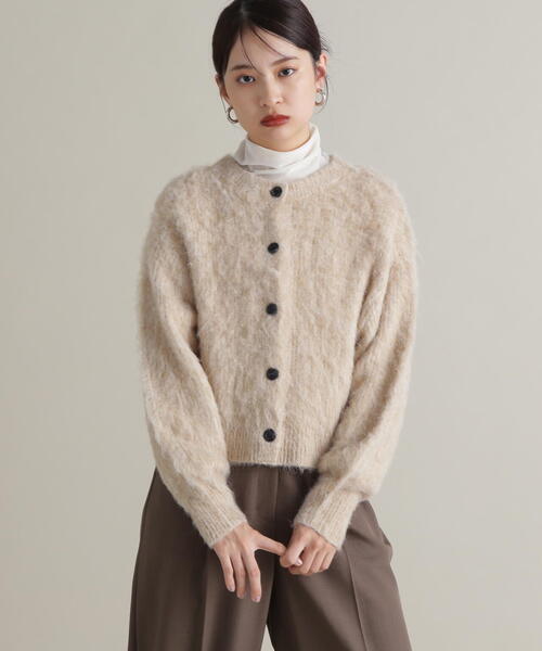 N.（N. Natural Beauty Basic）（エヌエヌナチュラルビューティーベーシック）の「◆クルーネックフェザーカーディガン（カーディガン/ボレロ・レディース・レッド/ベージュ/ネイビー/グレー・MEDIUM）」の22枚目の写真