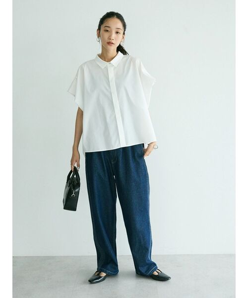 CRAFT STANDARD BOUTIQUE(クラフトスタンダードブティック)の「デニム2タックワイドテーパードパンツ(デニムパンツ・レディース・ブラック/ダークインディゴブルー・S/M/L/XL)」の22枚目の写真