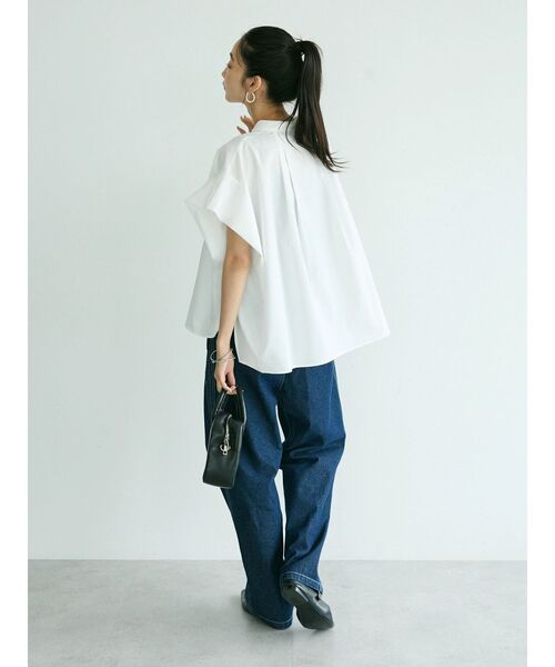 CRAFT STANDARD BOUTIQUE(クラフトスタンダードブティック)の「デニム2タックワイドテーパードパンツ(デニムパンツ・レディース・ブラック/ダークインディゴブルー・S/M/L/XL)」の20枚目の写真