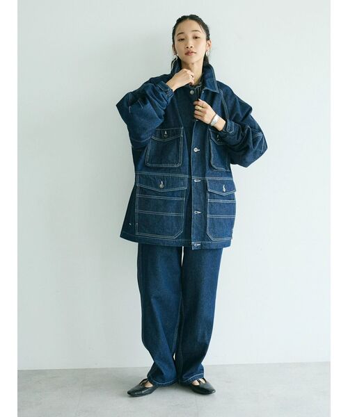 CRAFT STANDARD BOUTIQUE(クラフトスタンダードブティック)の「デニム2タックワイドテーパードパンツ(デニムパンツ・レディース・ブラック/ダークインディゴブルー・S/M/L/XL)」の19枚目の写真