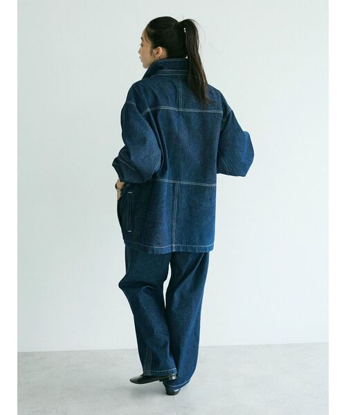 CRAFT STANDARD BOUTIQUE(クラフトスタンダードブティック)の「デニム2タックワイドテーパードパンツ(デニムパンツ・レディース・ブラック/ダークインディゴブルー・S/M/L/XL)」の18枚目の写真