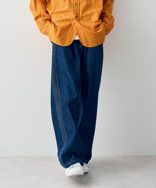 CRAFT STANDARD BOUTIQUE(クラフトスタンダードブティック)の「デニム2タックワイドテーパードパンツ(デニムパンツ・レディース・ブラック/ダークインディゴブルー・S/M/L/XL)」の17枚目の写真