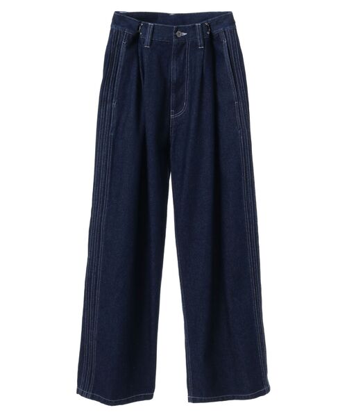 CRAFT STANDARD BOUTIQUE(クラフトスタンダードブティック)の「デニム2タックワイドテーパードパンツ(デニムパンツ・レディース・ブラック/ダークインディゴブルー・S/M/L/XL)」の3枚目の写真