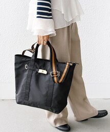 SHIPS | 【WEB限定】5ポケット付 A4 ライン テープ バッグ(トートバッグ)