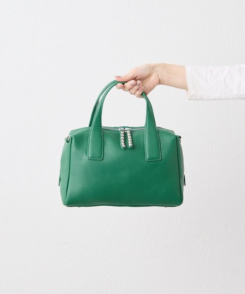 本革/ショルダー付き》スタッズボストンバッグ（ボストンバッグ）｜ear