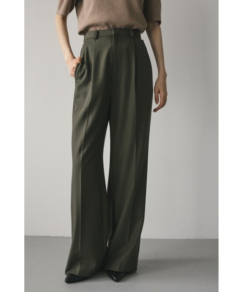 STYLEMIXER（スタイルミキサー）の「ワイドストレートタックパンツ（スラックス・レディース・アイボリー/ブラック/カーキ・SMALL/MEDIUM）」の3枚目の写真