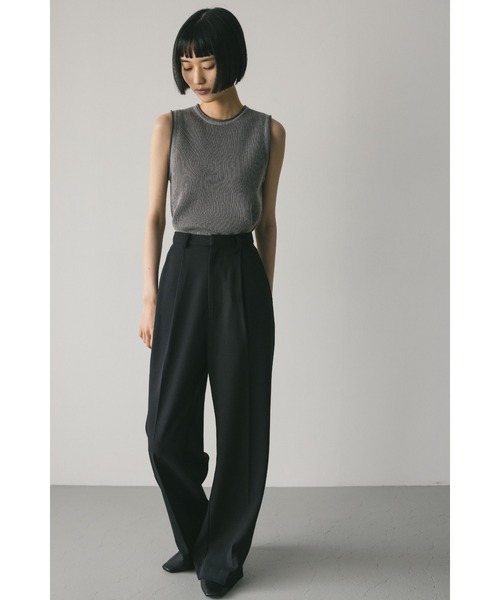 STYLEMIXER（スタイルミキサー）の「ワイドストレートタックパンツ（スラックス・レディース・アイボリー/ブラック/カーキ・SMALL/MEDIUM）」の4枚目の写真