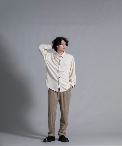 aimoha(アイモハ)の「aimoha men Textured Chic Shirt(シャツ/ブラウス・メンズ・グリーン/ブラック/ライトベージュ・MEDIUM/LARGE/X-LARGE/XX-LARGE)」の6枚目の写真
