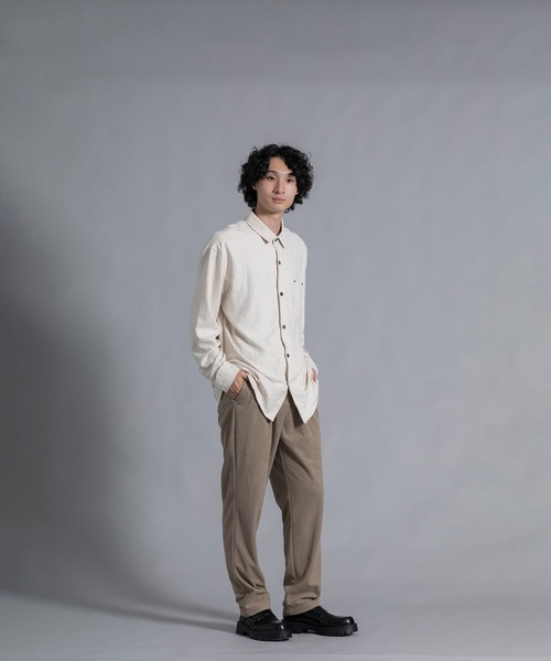aimoha(アイモハ)の「aimoha men Textured Chic Shirt(シャツ/ブラウス・メンズ・グリーン/ブラック/ライトベージュ・MEDIUM/LARGE/X-LARGE/XX-LARGE)」の9枚目の写真