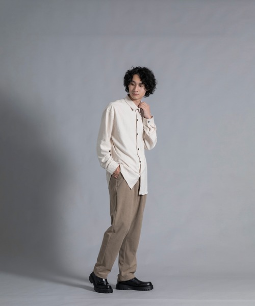 aimoha(アイモハ)の「aimoha men Textured Chic Shirt(シャツ/ブラウス・メンズ・グリーン/ブラック/ライトベージュ・MEDIUM/LARGE/X-LARGE/XX-LARGE)」の10枚目の写真