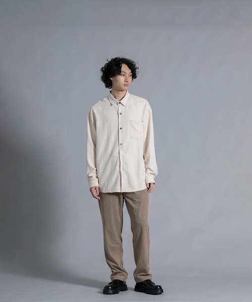 aimoha(アイモハ)の「aimoha men Textured Chic Shirt(シャツ/ブラウス・メンズ・グリーン/ブラック/ライトベージュ・MEDIUM/LARGE/X-LARGE/XX-LARGE)」の12枚目の写真