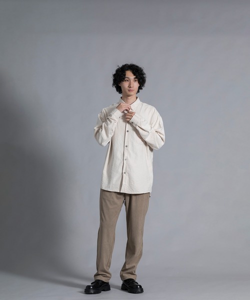 aimoha(アイモハ)の「aimoha men Textured Chic Shirt(シャツ/ブラウス・メンズ・グリーン/ブラック/ライトベージュ・MEDIUM/LARGE/X-LARGE/XX-LARGE)」の13枚目の写真