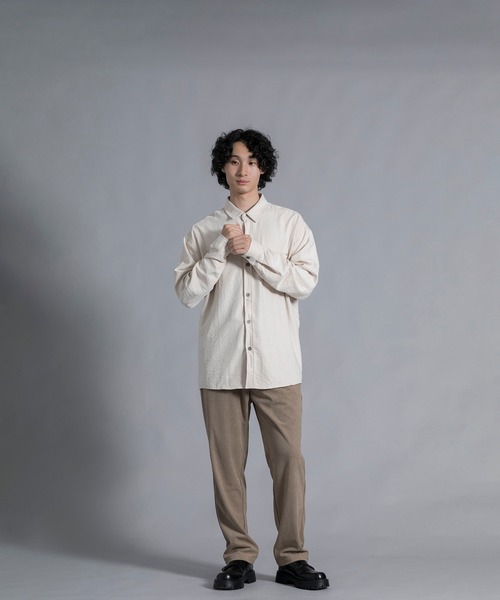 aimoha(アイモハ)の「aimoha men Textured Chic Shirt(シャツ/ブラウス・メンズ・グリーン/ブラック/ライトベージュ・MEDIUM/LARGE/X-LARGE/XX-LARGE)」の15枚目の写真