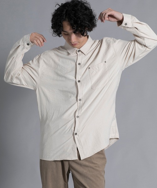 aimoha(アイモハ)の「aimoha men Textured Chic Shirt(シャツ/ブラウス・メンズ・グリーン/ブラック/ライトベージュ・MEDIUM/LARGE/X-LARGE/XX-LARGE)」の21枚目の写真