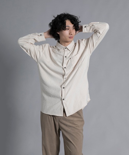 aimoha(アイモハ)の「aimoha men Textured Chic Shirt(シャツ/ブラウス・メンズ・グリーン/ブラック/ライトベージュ・MEDIUM/LARGE/X-LARGE/XX-LARGE)」の22枚目の写真