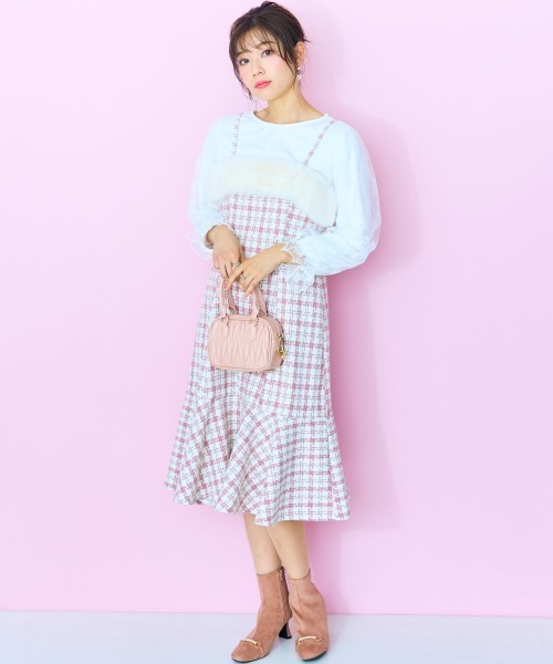 marun(マルン)の「<大きいサイズ> レースドッキングトップス marun(Tシャツ/カットソー・レディース・アイボリー/ブラック・L/5L/4L/3L/LL)」の4枚目の写真