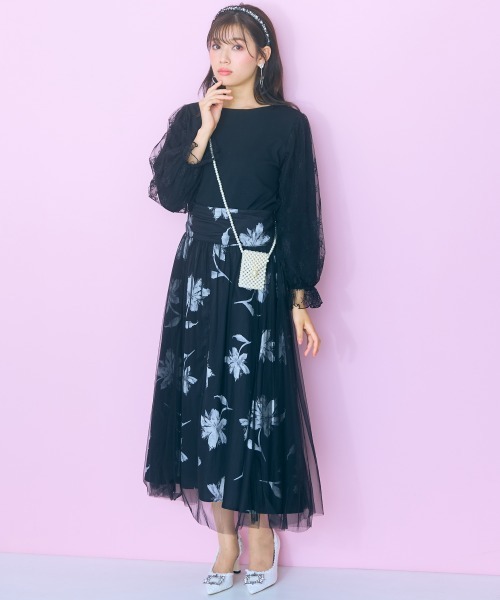 marun(マルン)の「<大きいサイズ> レースドッキングトップス marun(Tシャツ/カットソー・レディース・アイボリー/ブラック・L/5L/4L/3L/LL)」の8枚目の写真