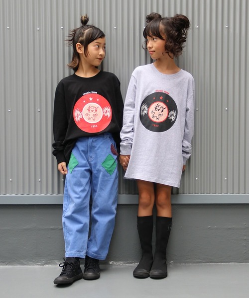 UNIT CHEST(ユニットチェスト)の「【UNIT CHEST】unique unisex long sleeve T-shirt/ユニークユニセックス ロンT OIF designer eggs コラボ Record by KOTONA TATEISHI(Tシャツ/カットソー・レディース・ホワイト/杢グレー/ブラック・L/M/S)」の22枚目の写真