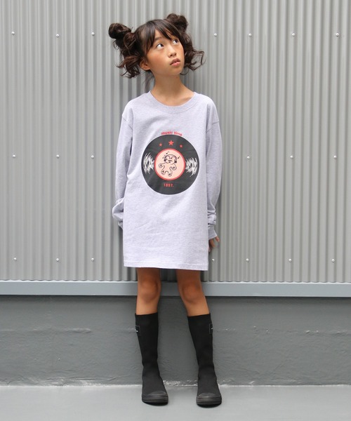 UNIT CHEST(ユニットチェスト)の「【UNIT CHEST】unique unisex long sleeve T-shirt/ユニークユニセックス ロンT OIF designer eggs コラボ Record by KOTONA TATEISHI(Tシャツ/カットソー・レディース・ホワイト/杢グレー/ブラック・L/M/S)」の17枚目の写真