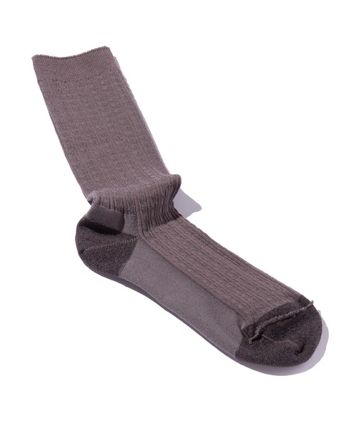 YUQRI（ユクリ）の「【YUQRI】tiny cable（ソックス/靴下・メンズ・グリーン/オフホワイト/チャコールグレー/ブルー/ブラック・S/M）」の7枚目の写真