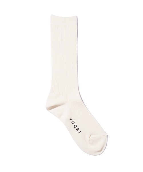 YUQRI（ユクリ）の「【YUQRI】tiny cable（ソックス/靴下・メンズ・グリーン/オフホワイト/チャコールグレー/ブルー/ブラック・S/M）」の22枚目の写真
