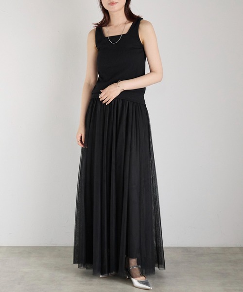 Fizz(フィズ)の「【Fizz/フィズ】 前後2Way リブタンクトップ(タンクトップ・レディース・ブラック/ホワイト×ブラック/ホワイト/グレイッシュベージュ・FREE)」の9枚目の写真