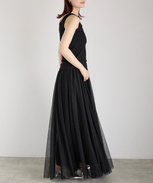 Fizz(フィズ)の「【Fizz/フィズ】 前後2Way リブタンクトップ(タンクトップ・レディース・ブラック/ホワイト×ブラック/ホワイト/グレイッシュベージュ・FREE)」の10枚目の写真