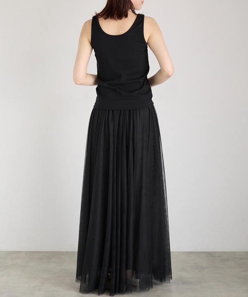 Fizz(フィズ)の「【Fizz/フィズ】 前後2Way リブタンクトップ(タンクトップ・レディース・ブラック/ホワイト×ブラック/ホワイト/グレイッシュベージュ・FREE)」の11枚目の写真