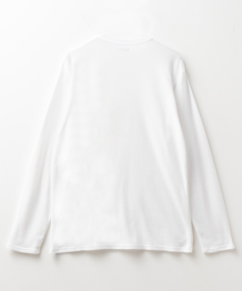 NAVY（ネイビー）の「【速乾 抗菌防臭】NAVY ベーシック ワッフル クルーネック長袖Tシャツ ロンT（Tシャツ/カットソー・メンズ・ブラック/グレー/ホワイト/ネイビー・S/M/L/XL/XXL）」の6枚目の写真