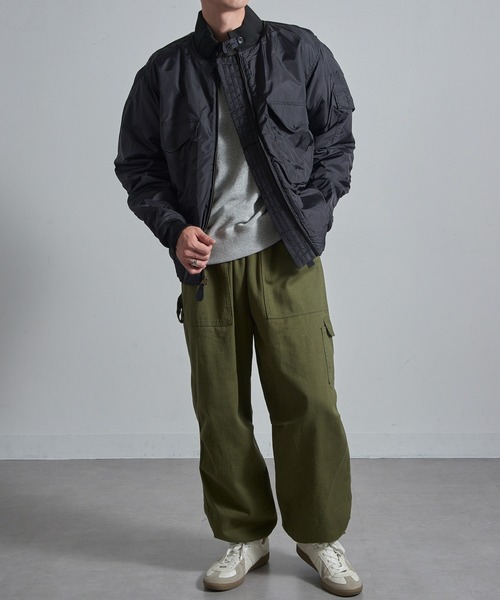 HOUSTON（ヒューストン）の「【HOUSTON】G-8 FLIGHT JACKET 2nd 55090 フライトジャケット WEPジャケット ゴンズジャケット（MA-1・メンズ・オリーブ/ブラック・42/44）」の9枚目の写真