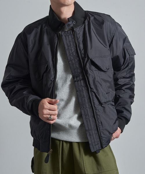 HOUSTON（ヒューストン）の「【HOUSTON】G-8 FLIGHT JACKET 2nd 55090 フライトジャケット WEPジャケット ゴンズジャケット（MA-1・メンズ・オリーブ/ブラック・42/44）」の10枚目の写真