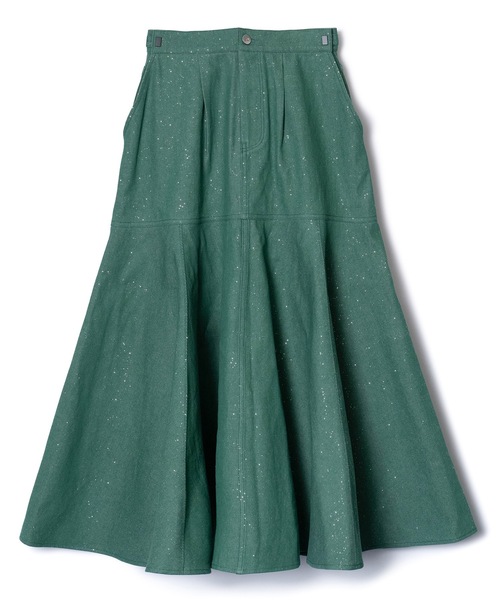 NON TOKYO（ノントーキョー）の「LAME DENIM FLARE SKIRT（スカート・レディース・グリーン/インディゴブルー/ブラック・2/1）」の5枚目の写真