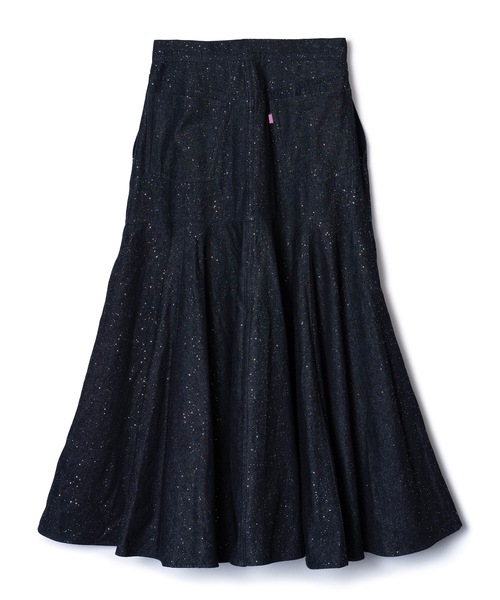 NON TOKYO（ノントーキョー）の「LAME DENIM FLARE SKIRT（スカート・レディース・グリーン/インディゴブルー/ブラック・2/1）」の8枚目の写真