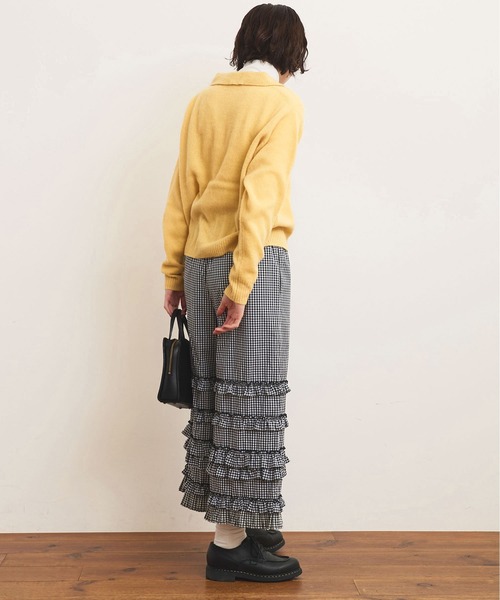 fig Ｌondon（フィグロンドン）の「AIRLYS knit polo（ニット/セーター・レディース・ブラック/レッド/イエロー・FREE）」の7枚目の写真