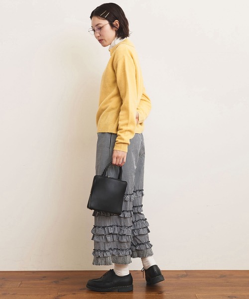 fig Ｌondon（フィグロンドン）の「AIRLYS knit polo（ニット/セーター・レディース・ブラック/レッド/イエロー・FREE）」の8枚目の写真