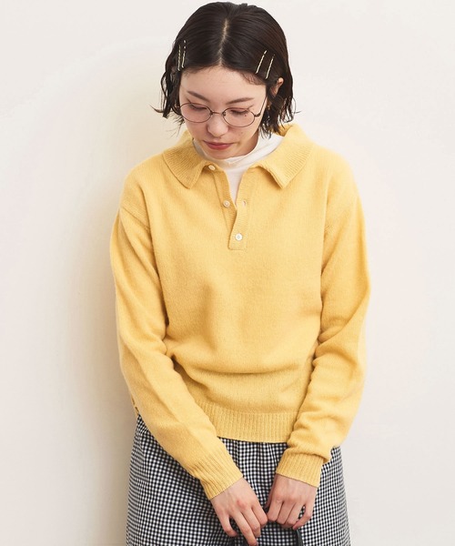 fig Ｌondon（フィグロンドン）の「AIRLYS knit polo（ニット/セーター・レディース・ブラック/レッド/イエロー・FREE）」の21枚目の写真
