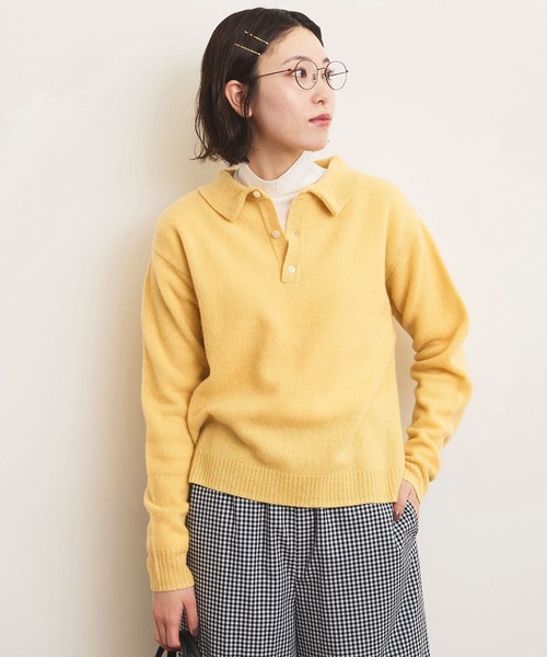 fig Ｌondon（フィグロンドン）の「AIRLYS knit polo（ニット/セーター・レディース・ブラック/レッド/イエロー・FREE）」の22枚目の写真