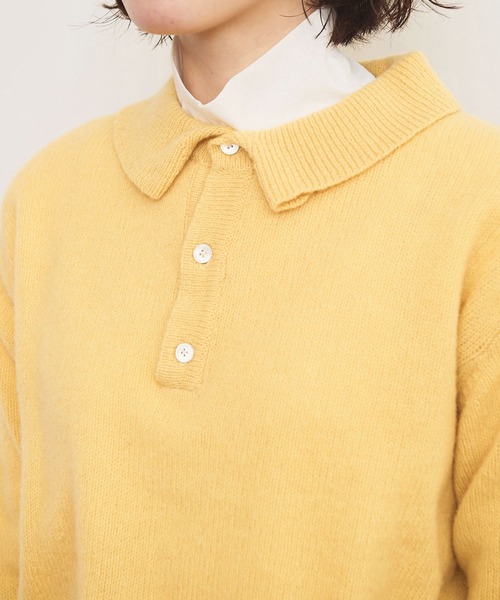 fig Ｌondon（フィグロンドン）の「AIRLYS knit polo（ニット/セーター・レディース・ブラック/レッド/イエロー・FREE）」の17枚目の写真