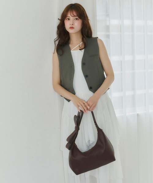 Olu.（オルドット）の「ショルダーリボンバッグ（ショルダーバッグ・レディース・ブラック/ブラウン/ブラウン系その他/ベージュ・FREE）」の20枚目の写真