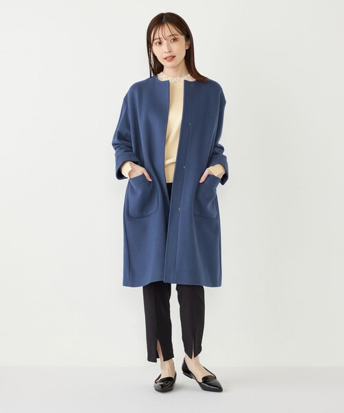 SHIPS Colors(シップス カラーズ)の「SHIPS Colors:〈手洗い可能〉ピンタック フロントスリット パンツ(その他パンツ・レディース・ブラウン/ブラック/グレー・SMALL/MEDIUM)」の6枚目の写真