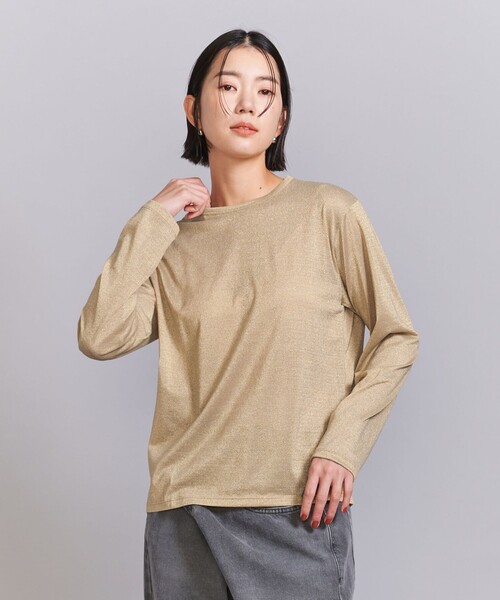 BEAUTY&YOUTH UNITED ARROWS(ビューティーアンドユースユナイテッドアローズ)の「ラメシアー ロングスリーブ カットソー(Tシャツ/カットソー・レディース・シルバー/ゴールド・FREE)」の2枚目の写真