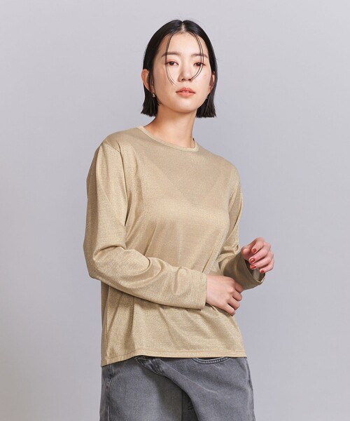 BEAUTY&YOUTH UNITED ARROWS(ビューティーアンドユースユナイテッドアローズ)の「ラメシアー ロングスリーブ カットソー(Tシャツ/カットソー・レディース・シルバー/ゴールド・FREE)」の3枚目の写真