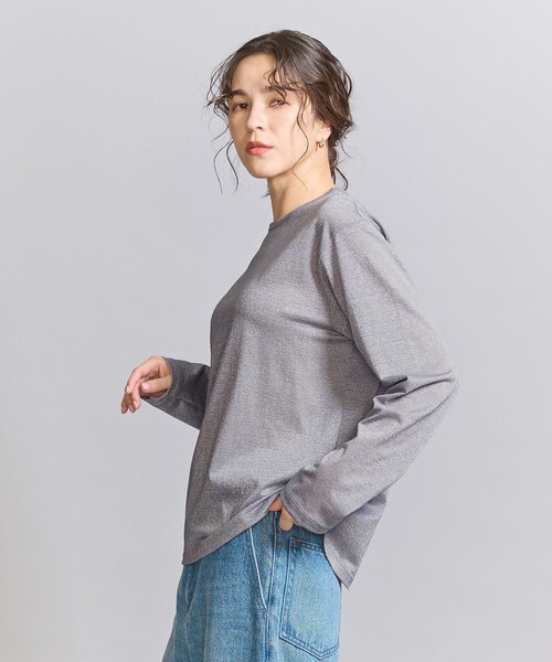 BEAUTY&YOUTH UNITED ARROWS(ビューティーアンドユースユナイテッドアローズ)の「ラメシアー ロングスリーブ カットソー(Tシャツ/カットソー・レディース・シルバー/ゴールド・FREE)」の6枚目の写真