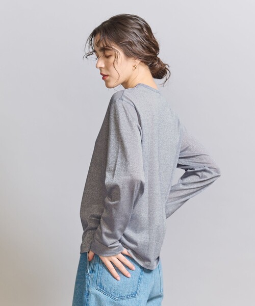 BEAUTY&YOUTH UNITED ARROWS(ビューティーアンドユースユナイテッドアローズ)の「ラメシアー ロングスリーブ カットソー(Tシャツ/カットソー・レディース・シルバー/ゴールド・FREE)」の7枚目の写真